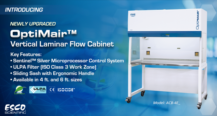 OptiMair™ Vertical Laminar Flow Cabinet 업그레이드